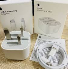 Original iPhone 20W Adapter - 3 Pin iphone Charger - with Lightening Cable - PD Charger - Fast Charging iPhone - Power Adapter for iPhone